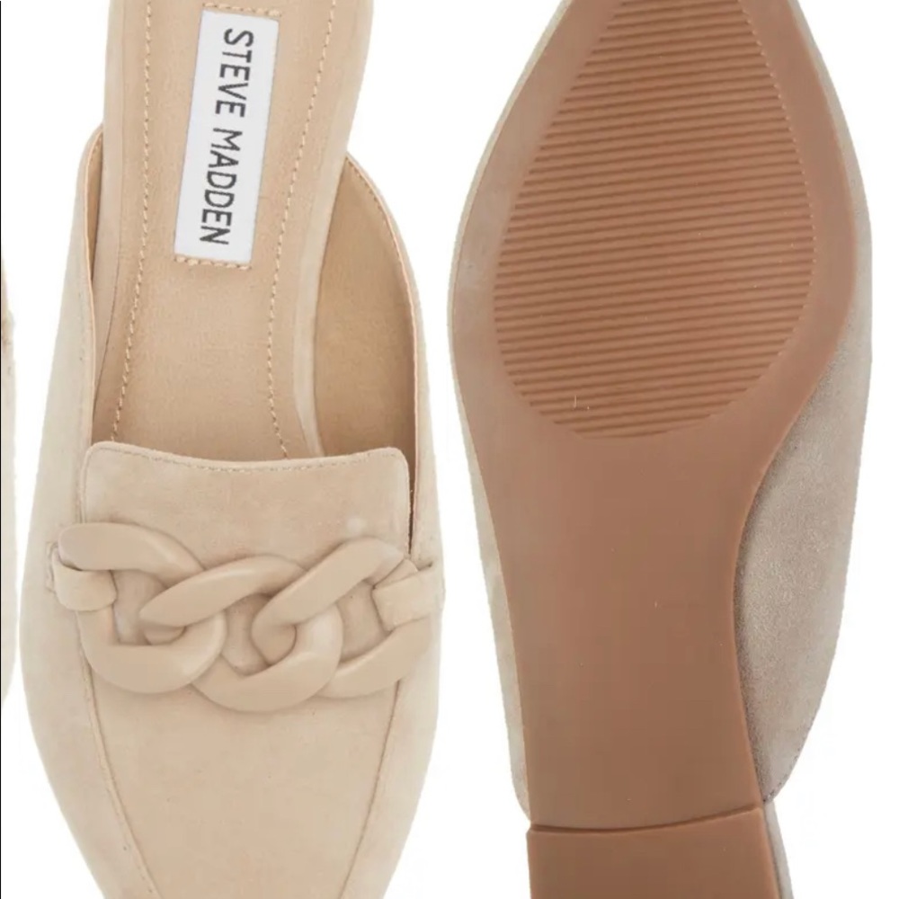 Sand suede Steve Madden Fluer pointed toe mule. Never worn. Size 9